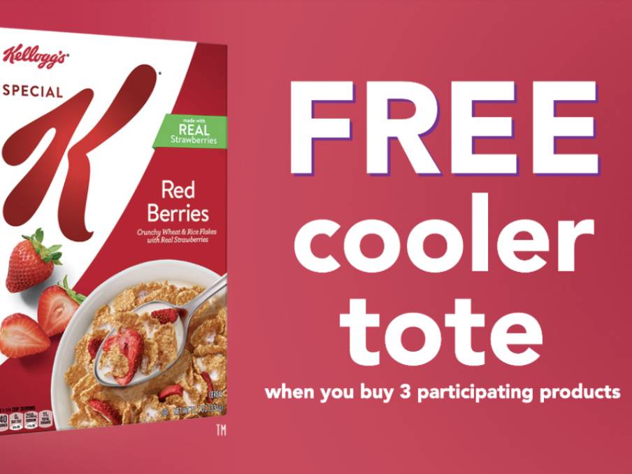Special K Free Cooler Tote when you buy 3 participating products.